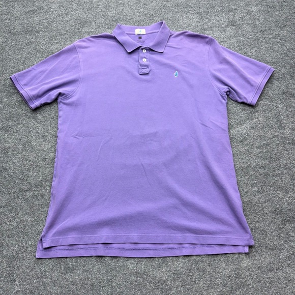 johnnie-O Other - Johnnie-O Hangin Out Purple Pique Polo Shirt Mens Large Short Sleeve Logo